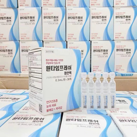 Nước Nhỏ Mắt Onetime Fresh Eye Drops - Vitamin Tươi Chống Khô Mỏi Mắt, Giải Quyết Khó Chịu, 30 Ống Hàng Xách Tay
