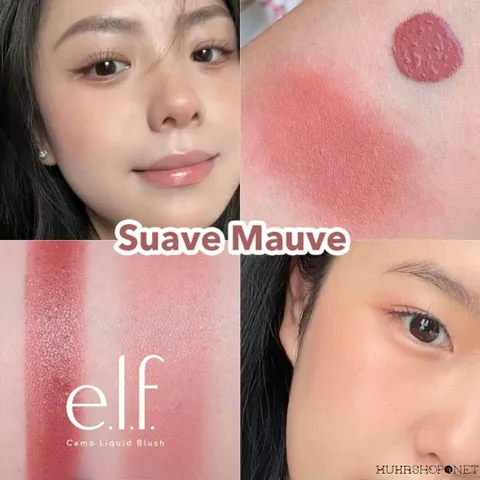 Kem má hồng ELF Camo Liquid Blush 4ml màu Suave Mauve Peach Perfect