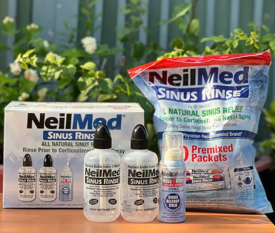 Bộ Rửa Mũi NeilMed Sinus Rinse - 2 Bình 240ml + 250 Gói Muối Mỹ - Giải Pháp Hiệu Quả Cho Dị Ứng Và Viêm Xoang