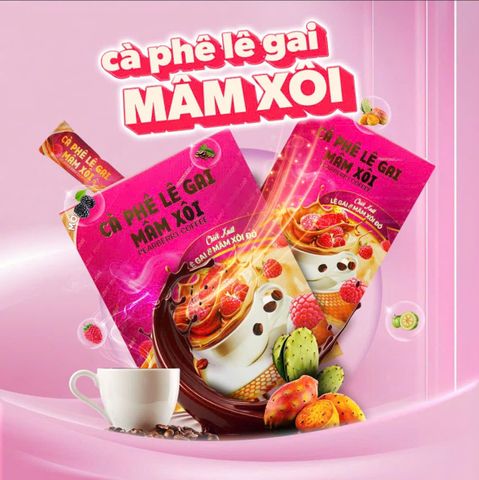 Cà phê hỗ trợ giảm cân Raspberry Coffee - Hộp 15 gói tự nhiên, giảm mỡ thừa, đẹp dáng, sáng da, tăng cường trao đổi chất