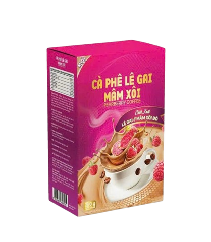 Cà phê hỗ trợ giảm cân Raspberry Coffee - Hộp 15 gói tự nhiên, giảm mỡ thừa, đẹp dáng, sáng da, tăng cường trao đổi chất
