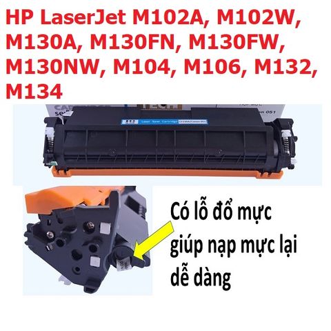 Hộp Mực 17A CF217A (Có chip) Cho Máy In HP LaserJet M102A, M130A - In Nét Đen Siêu Tốt, Hỗ Trợ Nạp Mực Lại, Dễ Dàng Lắp Đặt