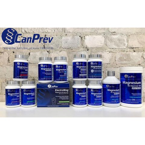 Viên uống Magnesium Bisglycinate CanPrev - Tăng Cường Trí Nhớ, Giảm Căng Thẳng, Hỗ Trợ Sức Khỏe Cơ Bắp (Hộp 120-240 viên)