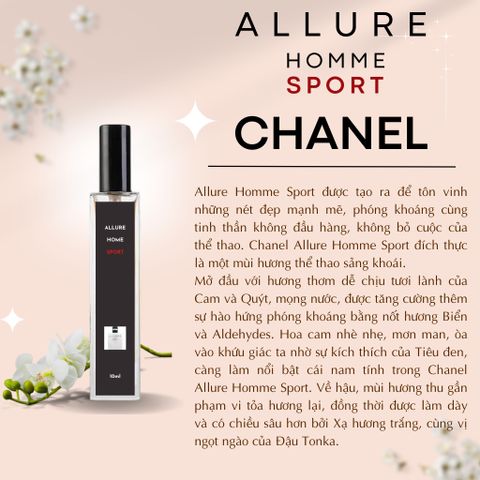 Nước Hoa Nam Allure Homme Sport EDP 10ml - Hương Thơm Tươi Mát, Quyến Rũ và Mạnh Mẽ Dành Cho Phái Mạnh Thích Vận Động