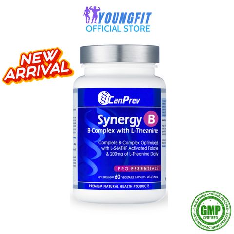 Viên Uống Synergy B-Complex CanPrev - Hỗ Trợ Sức Khỏe Tinh Thần và Hệ Tuần Hoàn, 60 Viên - Sản Phẩm Thuần Chay Từ Canada