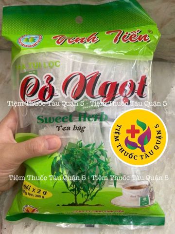Trà Cỏ Ngọt Vĩnh Tiến 100 Túi Lọc - Trà Thảo Mộc Giúp Lợi Tiểu, An Thần, Hạ Huyết Áp Tốt Cho Tiểu Đường