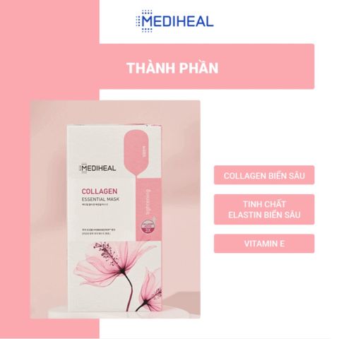Mặt Nạ Giấy Mediheal Essential Mask Hộp 10 Miếng 24ml - Chăm Sóc Da, Cấp Ẩm, Giảm Mụn, Làm Sáng Da, Phù Hợp Mọi Loại Da
