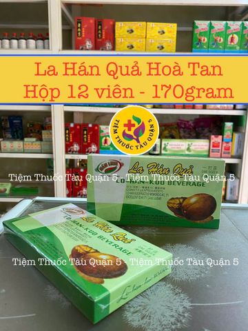 Trà La Hán Quả Hòa Tan - Hỗ Trợ Giảm Cảm Cúm, Dễ Uống, Hộp 12 Gói Nhỏ (Mỗi Gói 2 Viên) - Sản Phẩm Thảo Mộc Từ Việt Nam