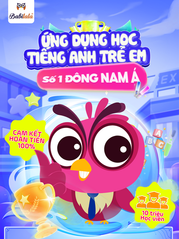 Khóa Học Tiếng Anh Trọn Đời Babilala & Edupia - Dành Cho Trẻ Từ 3-8 Tuổi, Bao Gồm Live Class, Sticker, Tài Liệu Học Tập Chất Lượng Cao
