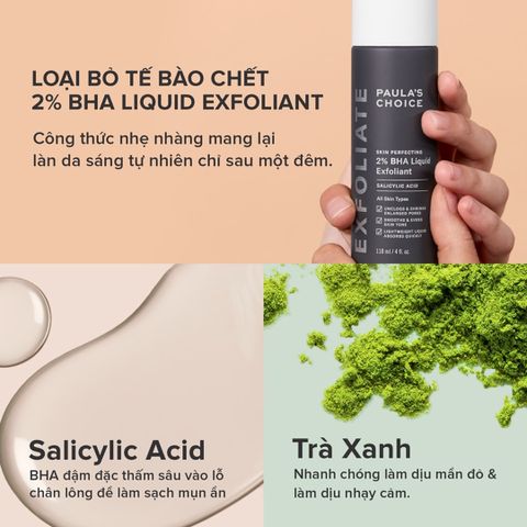 Dung Dịch Tẩy Da Chết Paula's Choice 2% BHA 30ml - Sản Phẩm Làm Sạch Lỗ Chân Lông, Giảm Mụn và Cải Thiện Làn Da Sáng Khỏe