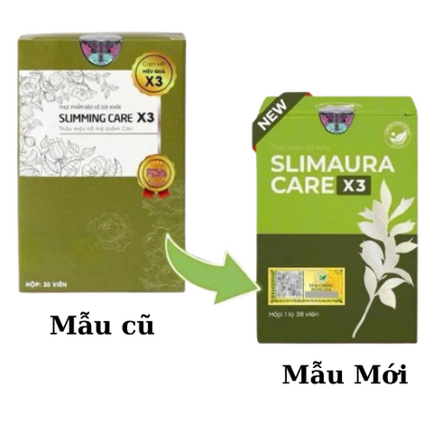 Viên uống Slimaura Care X3 - Hỗ trợ giảm cân an toàn, kiểm soát cảm giác thèm ăn, 38 viên từ thảo mộc tự nhiên