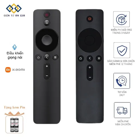 Điều Khiển Remote Giọng Nói Voice Tivi Xiaomi Hàng Mới - Phụ Kiện Tivi Kèm Pin Thiết Bị Thông Minh Đen