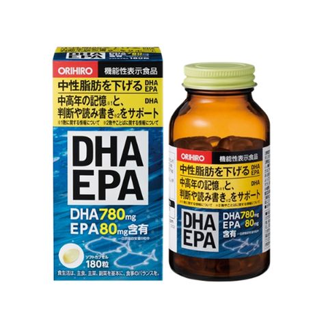 Bổ não giảm mỡ máu DHA EPA Orihiro Nhật Bản 180 viên