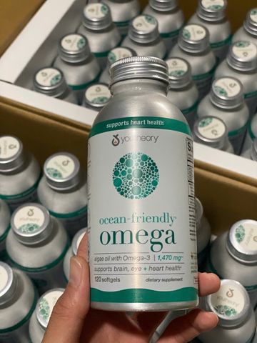 Viên uống bổ sung Omega 3 thuần chay dầu tảo Youtheory Ocean-Friendly 120 viên - Hàng Mỹ