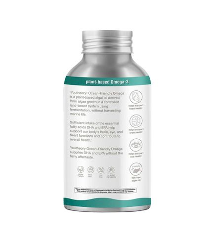Viên uống bổ sung Omega 3 thuần chay dầu tảo Youtheory Ocean-Friendly 120 viên - Hàng Mỹ
