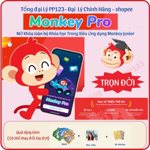 Monkey PRO - Giải Pháp Học Tập Cho Trẻ 0-15 Tuổi với 6 Chương Trình Học Chất Lượng, Gồm Tiếng Anh, Toán và Hơn Thế Nữa