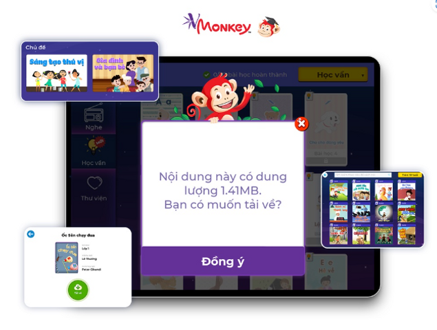 Vmonkey Học Tiếng Việt Trọn Đời - Chương Trình Tương Tác Cho Trẻ 1-10 Tuổi Với 500 Nội Dung Hấp Dẫn