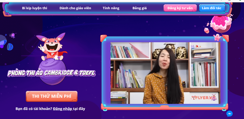 Phòng Thi Ảo Flyer -Học Tập Cambridge & TOEFL cho Trẻ Em - Giải Pháp Luyện Thi Trực Tuyến Hiệu Quả