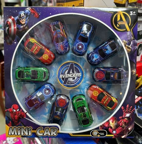 Bộ 10 Chiếc Xe Ô Tô Đồ Chơi Chạy Bằng Đà Chủ Đề Siêu Anh Hùng Avengers Cho Trẻ Em 9896-33
