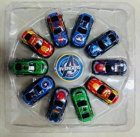 Bộ 10 Chiếc Xe Ô Tô Đồ Chơi Chạy Bằng Đà Chủ Đề Siêu Anh Hùng Avengers Cho Trẻ Em 9896-33