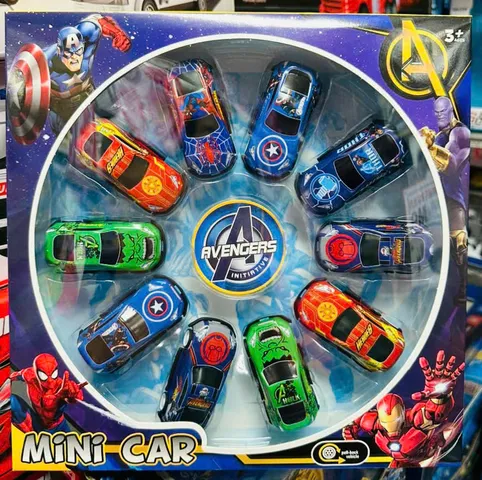 Bộ 10 Chiếc Xe Ô Tô Đồ Chơi Chạy Bằng Đà Chủ Đề Siêu Anh Hùng Avengers Cho Trẻ Em 9896-33