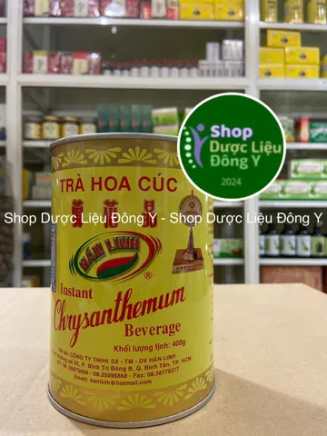 Trà Hoa Cúc Hòa Tan Hán Linh 400g - Trà Thảo Mộc Giải Nhiệt, Cải Thiện Tinh Thần và Làm Đẹp Da
