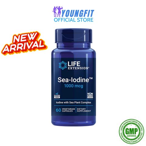 Viên Uống Iodine Sea Life Extension - Hỗ Trợ Sức Khỏe Tuyến Giáp & Tăng Đề Kháng - Hộp 60 Viên Nhộng Mỹ