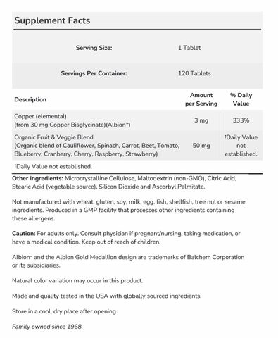 Viên Uống Đồng Copper Bisglycinate NOW Foods - Tăng Cường Chức Năng Thần Kinh & Hỗ Trợ Miễn Dịch (Hộp 120 Viên)