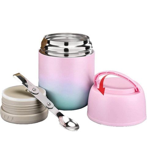 Hộp Giữ Nhiệt Thực Phẩm LOGEEYAR 500ml - Thép Không Gỉ, Kèm Thìa Gấp, Giữ Nóng 12h, Lạnh 24h - Lý Tưởng Cho Du Lịch và Cắm Trại