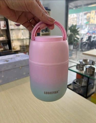 Hộp Giữ Nhiệt Thực Phẩm LOGEEYAR 500ml - Thép Không Gỉ, Kèm Thìa Gấp, Giữ Nóng 12h, Lạnh 24h - Lý Tưởng Cho Du Lịch và Cắm Trại