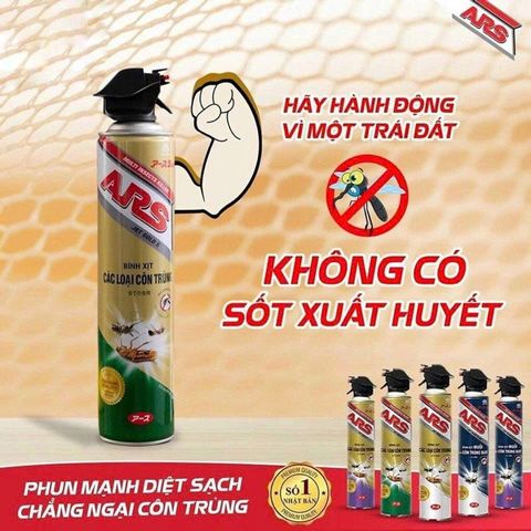 Bình Xịt Chống Muỗi ARS Không Mùi 600ml - Bảo Vệ Gia Đình Hiệu Quả, Dễ Dùng, Thân Thiện với Người Sử Dụng