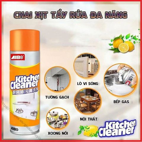 Bình Xịt Tẩy Rửa Bếp Đa Năng 500ml - Chai Xịt Cam Hương Thơm, Công Nghệ Tạo Bọt Vệ Sinh Hiệu Quả, An Toàn Cho Người Sử Dụng