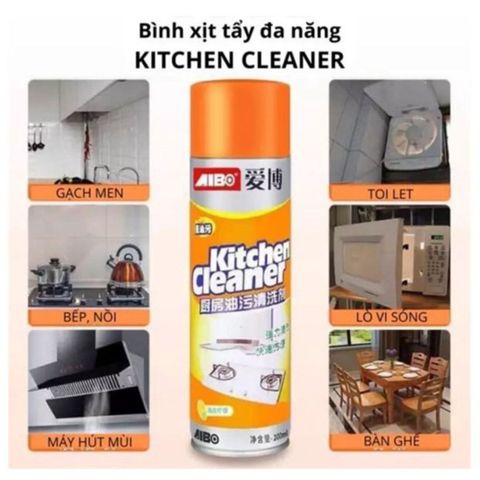 Bình Xịt Tẩy Rửa Bếp Đa Năng 500ml - Chai Xịt Cam Hương Thơm, Công Nghệ Tạo Bọt Vệ Sinh Hiệu Quả, An Toàn Cho Người Sử Dụng