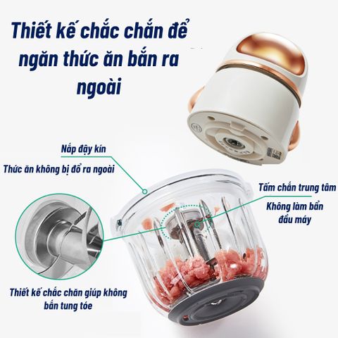 Máy Xay Đa Năng Misu Louis Cối Thủy Tinh 6 Lưỡi - Xay Thịt, Hoa Quả, Rau Củ Hiệu Quả, Thiết Kế Tiện Lợi Cho Mọi Gia Đình