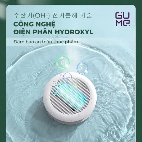 Máy Khử Khuẩn Thực Phẩm Gume GM6996 - Công Nghệ Điện Phân Hydroxyl An Toàn, Diệt Khuẩn 99,99% Cho Gia Đình Vệ Sinh Thực Phẩm Tối Ưu