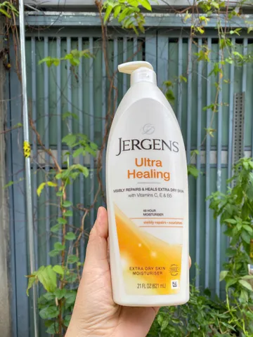 Sữa Dưỡng Thể Jergens Ultra Healing 621ml - Dưỡng Ẩm Sâu Cho Da Khô Ráp, Phục Hồi Độ Đàn Hồi Da, Chống Oxy Hóa