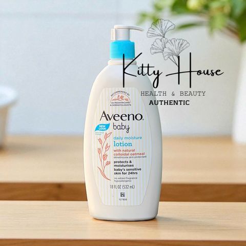 Kem Dưỡng Ẩm Yến Mạch Aveeno Baby Daily Lotion 532ml - Dưỡng Da Trẻ Em Tự Nhiên, Không Hương Liệu, An Toàn Cho Da Nhạy Cảm