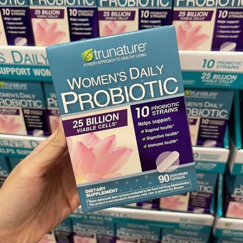 Viên uống men vi sinh nữ Trunature Women’s Daily Probiotic 90 viên - Hỗ trợ sức khỏe tiêu hóa và miễn dịch hiệu quả