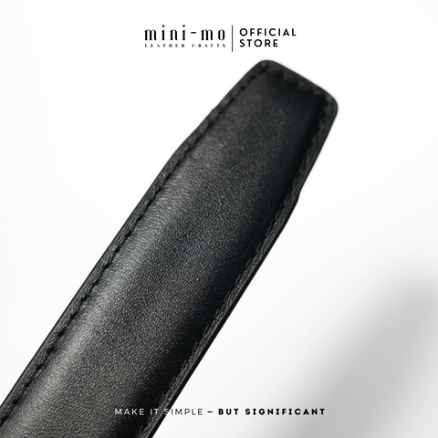 Thắt Lưng Nam Đen MINI MO SAGI – Da Bò NAPPA Cao Cấp, Slim 2.8cm, Phong Cách Thanh Lịch, Quà Tặng Nam Thời Trang