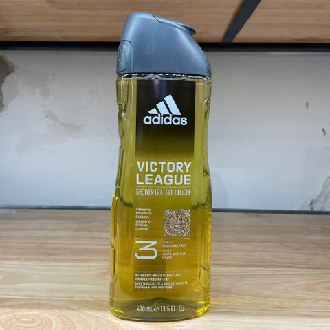 Sữa Tắm Gội Adidas 3in1 Victory League 400ml - Sản Phẩm Chăm Sóc Da và Tóc Thể Thao, Sảng Khoái Cả Ngày