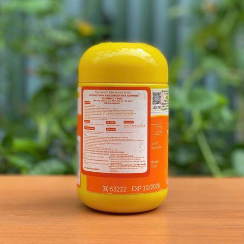 Viên nhai Nature's Way Kids Smart Vita Gummies Vitamin C & Kẽm - Tăng cường sức đề kháng cho trẻ em (60 viên)