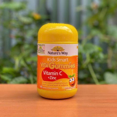 Viên nhai Nature's Way Kids Smart Vita Gummies Vitamin C & Kẽm - Tăng cường sức đề kháng cho trẻ em (60 viên)