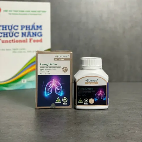 Viên Uống Bổ Phổi Vitatree Lung Detox 60 Viên - Hỗ Trợ Thải Độc Phổi, Tăng Cường Miễn Dịch Từ Thiên Nhiên