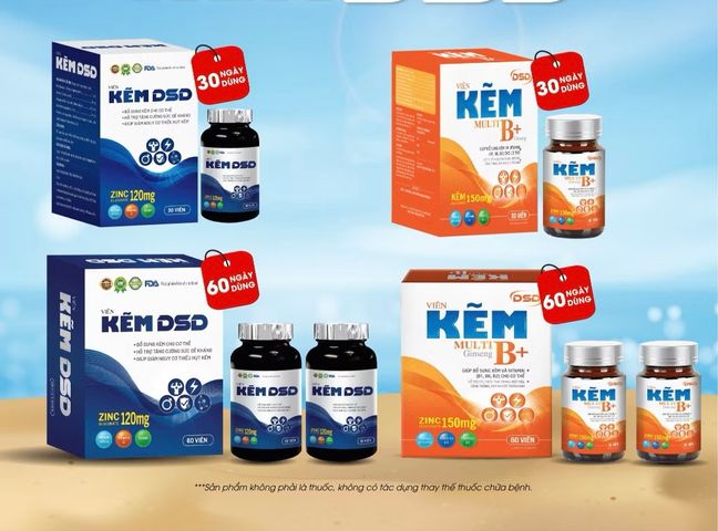 Kẽm DSD Multi B+ Ginseng - Hộp 30 Viên Bổ Sung Vitamin và Khoáng Chất