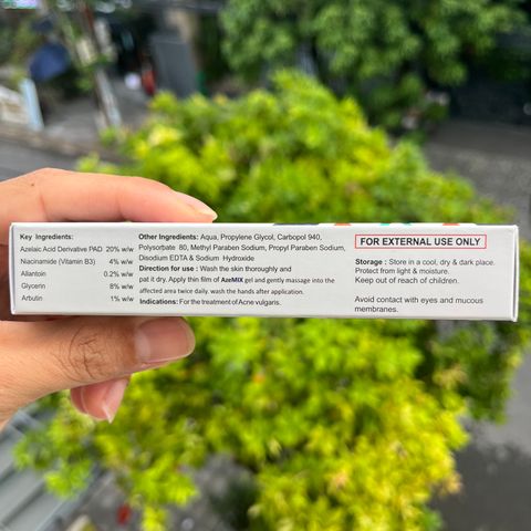AZEMIX GEL 20g Hỗ Trợ Giảm Mụn, Mờ Thâm Đen, Thâm Đỏ