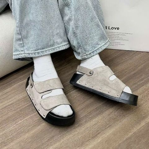 Sandal Đế Đinh Quai Dán Nữ - Dép Quai Hậu Thời Trang Cao Cấp 4cm Đế Êm Ái, Phong Cách Hot Hit 2023