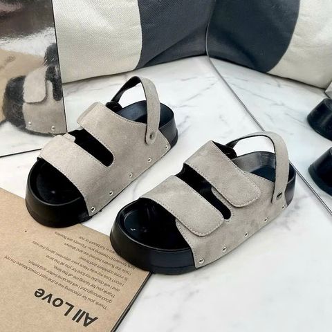 Sandal Quai Dán Nữ Đế 4cm Cao Cấp - Dép Đế Đinh Thời Trang Hot Hit, Phong Cách Đẹp, Chất Liệu Da Mềm Thoải Mái