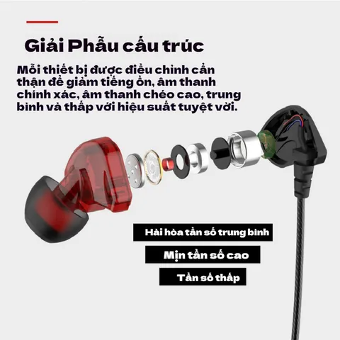 Tai Nghe Nhét Tai Có Dây 3.5mm AUX/Type-C HIFI 6D Surround Bass, Âm Thanh Mạnh Mẽ & Micro HD, Phù Hợp Chơi Game và Nghe Nhạc