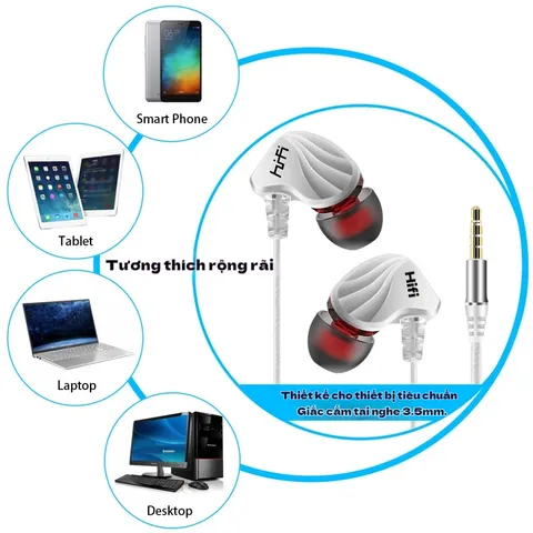 Tai Nghe Nhét Tai Có Dây 3.5mm AUX/Type-C HIFI 6D Surround Bass, Âm Thanh Mạnh Mẽ & Micro HD, Phù Hợp Chơi Game và Nghe Nhạc