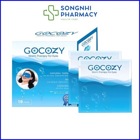 Gocozy Chườm Ấm Mắt - Hộp 10 Miếng Che Mắt Giảm Khô, Giúp Thư Giãn Mắt, Chăm Sóc Sức Khỏe Mắt Chính Hãng